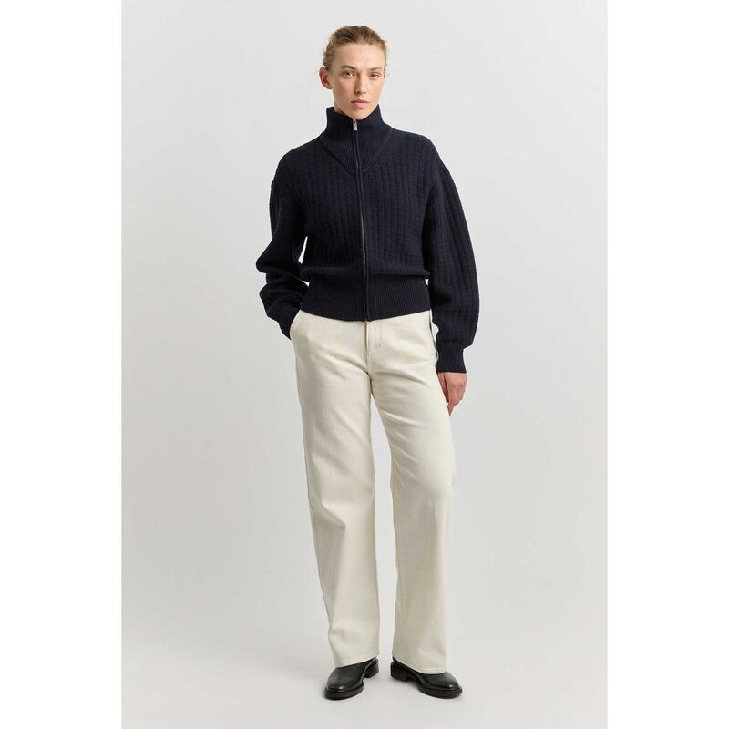 Toorallie Grid Knit Zip Through Jacket image number 3